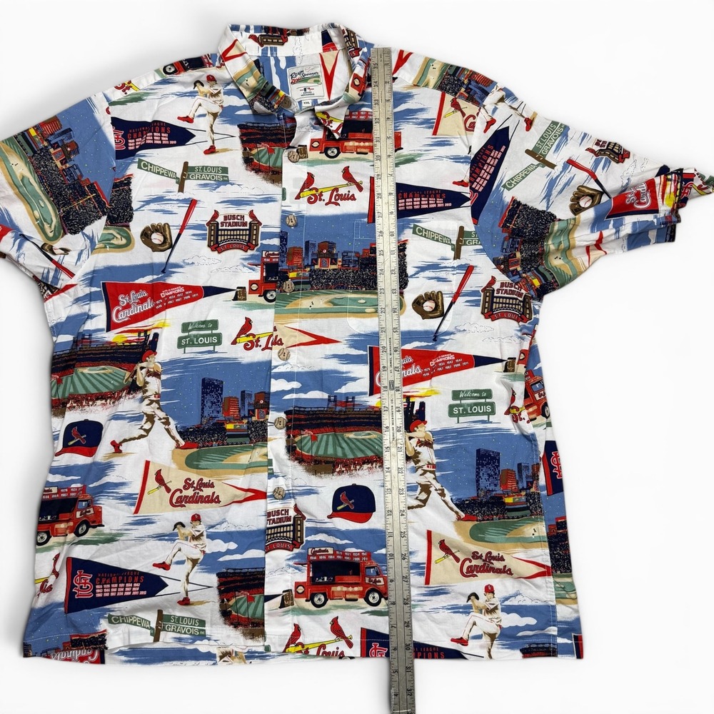 Reyn Spooner MLB St. Louis Cardinals Scenic Print Shirt Mens XXL Busch Stadium - Picture 6 of 11